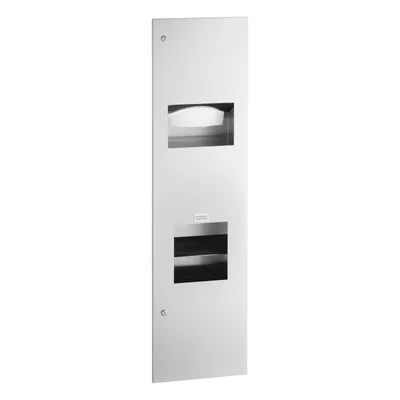 Bobrick B-38033 Recessed Paper Towel Dispenser/Automatic Hand Dryer/ Waste Receptacle, Satin Finish
