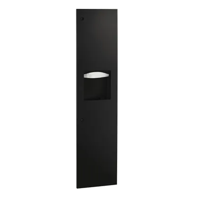Bobrick B-38034.MBLK Recessed Paper Towel Dispenser and Waste Receptacle, Matte Black, 3.8-Gallon Waste