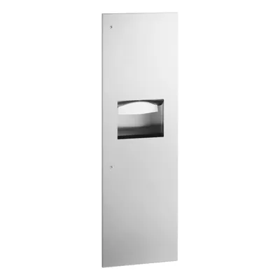 Bobrick B-39003 Recessed Paper Towel Dispenser and Waste Receptacle, Satin Finish, 12-Gallon Waste