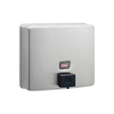 Bobrick B-4112 Surface-Mounted Manual Liquid Soap Dispenser, Satin Finish 40-fl oz