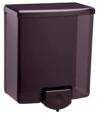 Bobrick B-42 Surface-Mounted Manual Liquid Soap Dispenser, Black Plastic, 40-fl oz.