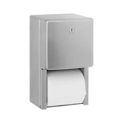 Bobrick B-4288 Surface-Mounted Toilet Tissue Dispenser, Satin Finish, Two Rolls