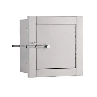 Bobrick B-50516 Recessed Heavy Duty Specimen Pass-Through Cabinet, Satin Finish, 3"-6" Thick Walls