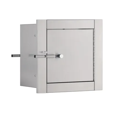 Bobrick B-50517 Recessed Heavy Duty Specimen Pass-Through Cabinet, Satin Finish, 3"-10" Thick Walls