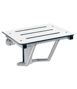 Bobrick B-5191 Shower/Dressing Area Seat, Ivory Phenolic and Satin Finish, 18" Wide