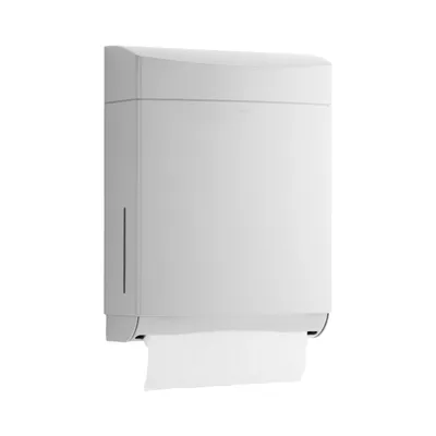Bobrick B-5262 Surface-Mounted Paper Towel Dispenser, Grey ABS Plastic, 525 Multifold Towels