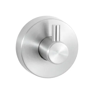 Bobrick B-542 Surface-Mounted Single Coat Hook, Cubicle Collection, Satin Finish