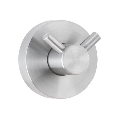 Bobrick B-549 Surface-Mounted Double Coat Hook, Cubicle Collection, Satin Finish