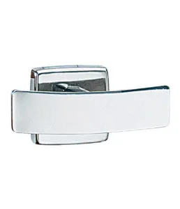 Bobrick B-672 Surface-Mounted Double Robe Hook, Bright Polished
