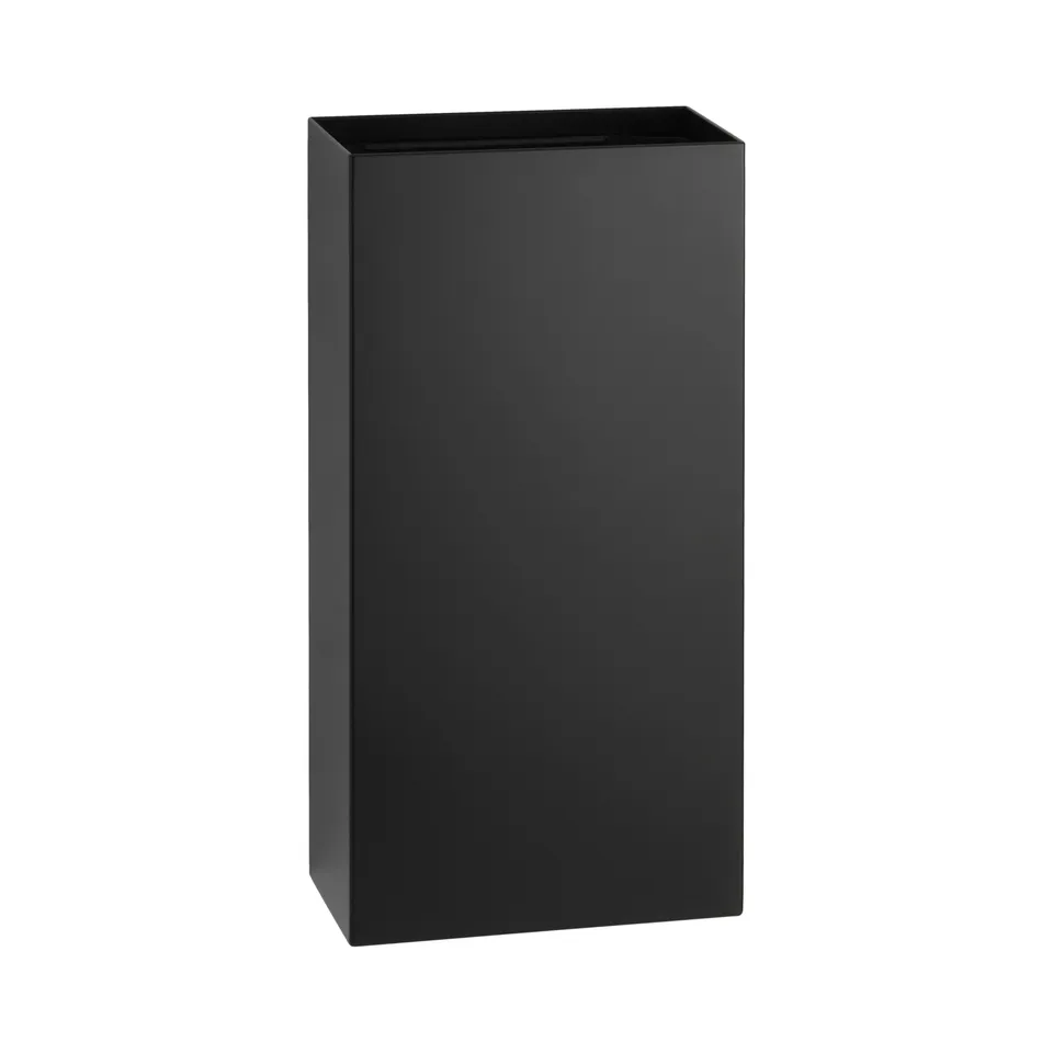 Bobrick B-9279.MBLK Surface-Mounted Waste Receptacle, Fino Collection, Matte Black, 6-Gallon