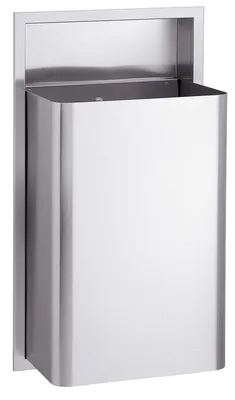 Bradley 334-100000 Semi-Recessed 18 Gallon Waste Receptacle