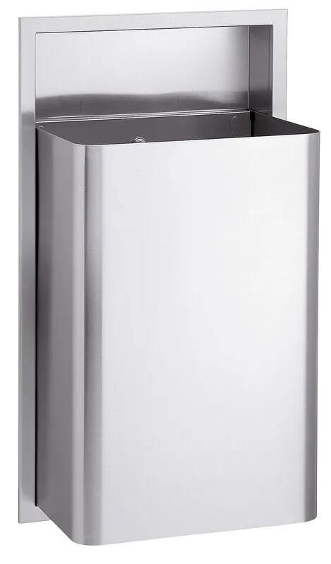 Bradley 334-100000 Semi-Recessed 18 Gallon Waste Receptacle