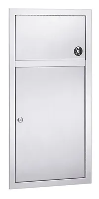 Bradley 3251-000000 Recessed 2.8 Gal. Waste Receptacle With Push Flap Door