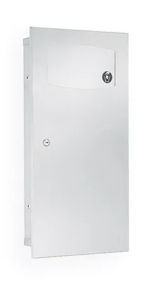 Bradley 3257-000000 Recessed 2.8 Gal. Waste Receptacle w/ Push Flap Door