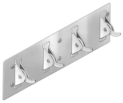 Bradley SA39-000000 Adjustable Tension Clothes Hook Strip - Front Mounted