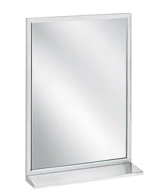 Bradley 7805-018240 Angle Frame Mirror with Shelf 18" x 24"