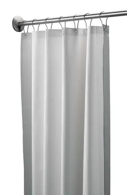 Bradley 9533-367200 White Antimicrobial Vinyl Shower Curtain 36" x 72"