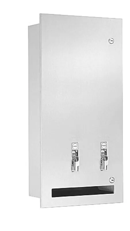 Bradley 4017-40 Recessed Napkin/Tampon Vendor (Free Operation)