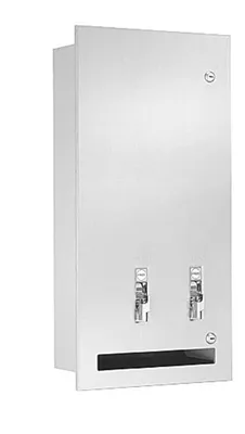 Bradley 4017-114400 Surface-Mounted Napkin/Tampon Vendor ($1 Operation)