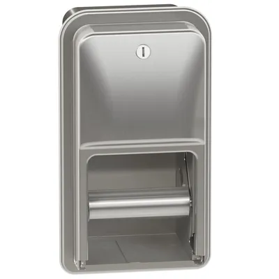 Bradley 5A00-000000 Recessed Dual Roll Toilet Paper Dispenser