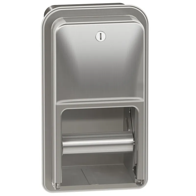 Bradley 5A00-000000 Recessed Dual Roll Toilet Paper Dispenser