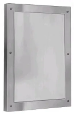 Bradley SA03-1 12" x 16" Front Mounted Stainless Steel Security Mirror