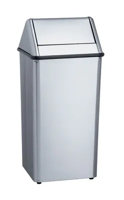 Bradley 377-360000 Freestanding 21 gal. Waste Receptacle With Removable Swing Top