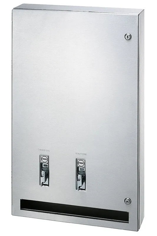 Bradley 407-400000 Recessed Napkin/Tampon Vendor (Free Mechanism)