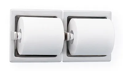 Bradley 5124-000000 Recessed Double Roll Toilet Paper Dispenser