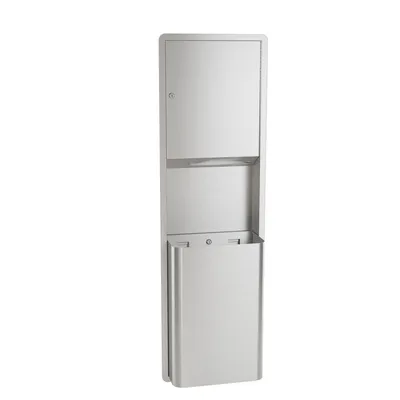 Bradley 234-100000 Semi-Recessed Towel Dispenser & Waste Receptacle