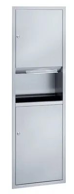 Bradley 238-100000 Semi-Recessed Towel Dispenser & Waste Receptacle