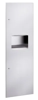 Bradley 2037-110000 Surface-Mounted Folded Towel Dispenser & 11.2 gal. Waste Receptacle