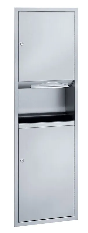 Bradley 238-110000 Surface-Mounted Towel Dispenser & Waste Receptacle