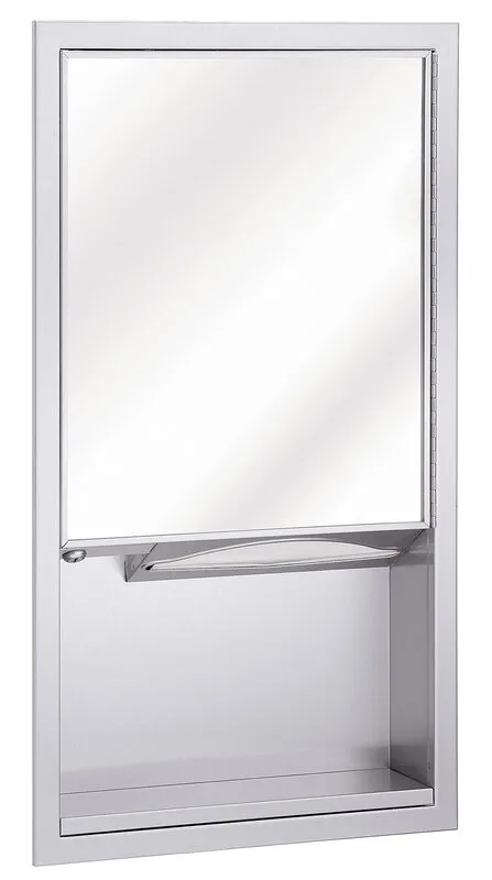 Bradley 155-110000 Surface Mounted Mirror & Towel Dispenser Unit
