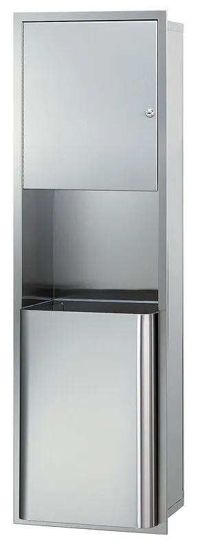 Bradley 2271-110000 Surface-Mounted Towel Dispenser & 18 gal. Waste Receptacle (No Dispenser)