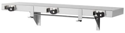 Bradley 9984-000000 36" Utility Shelf (3 Hooks / 4 Holders)