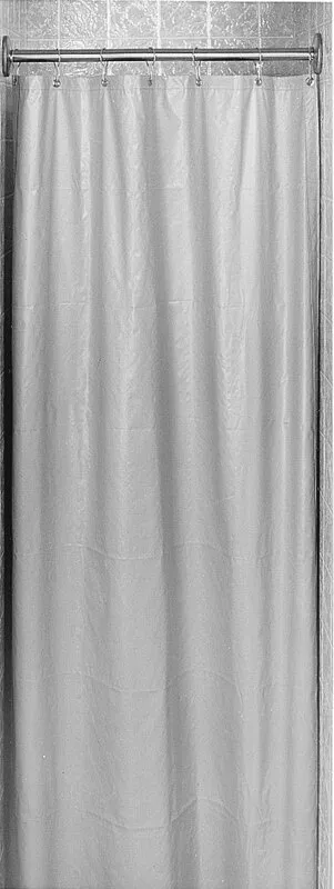 Bradley 9537-367200 White Antimicrobial Shower Curtain 36" x 72"