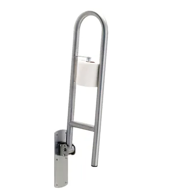 Gamco 125-SWING-UP-PH Swing Up Grab Bar with Integral Toilet Paper Holder