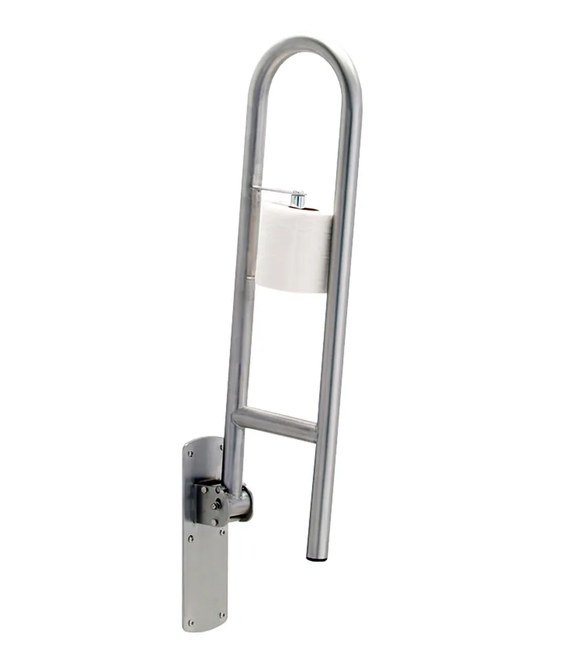 Gamco 125-SWING-UP-PH Swing Up Grab Bar with Integral Toilet Paper Holder