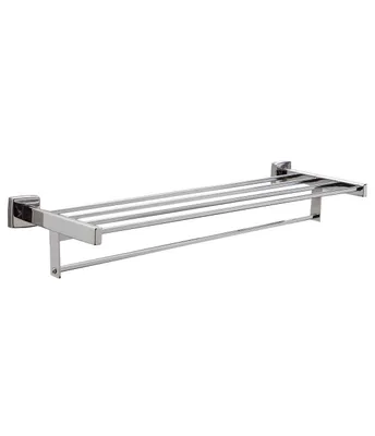 Gamco 7676X24 Surface-Mounted Towel Shelf with Towel Bar (Bright)
