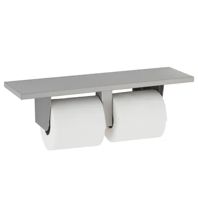 Gamco SPH-2 Surface-Mounted Shelf with Toilet Tissue Dispenser Double Roll