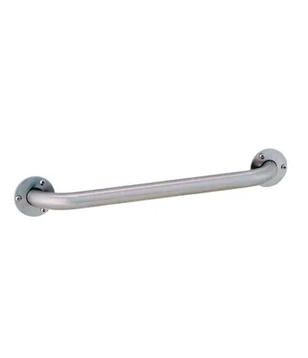 Gamco 125EX18 1.25 Inch Diameter Straight Grab Bar with Exposed Flange, 18"